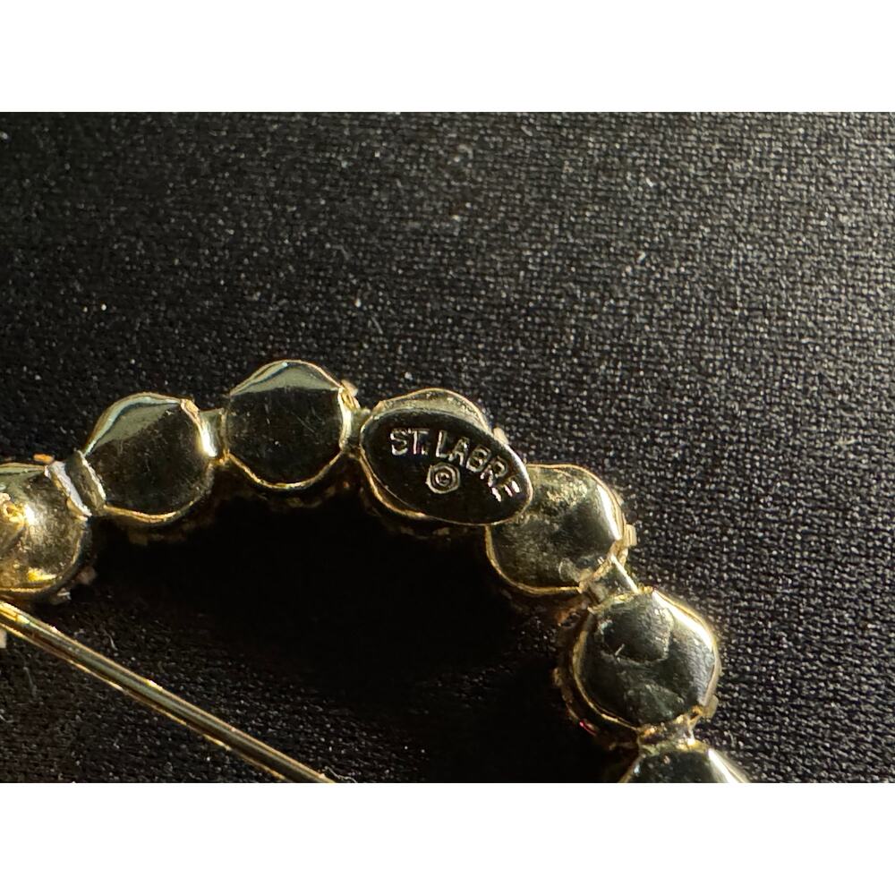Vintage St Labre Red Rhinestone Brooch‎ - Picture 5 of 5